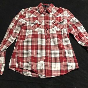 Guess plaid long sleeve shirt